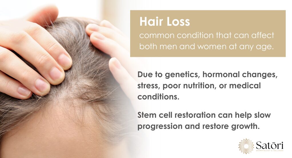 Infographic showing stages of hair loss progression